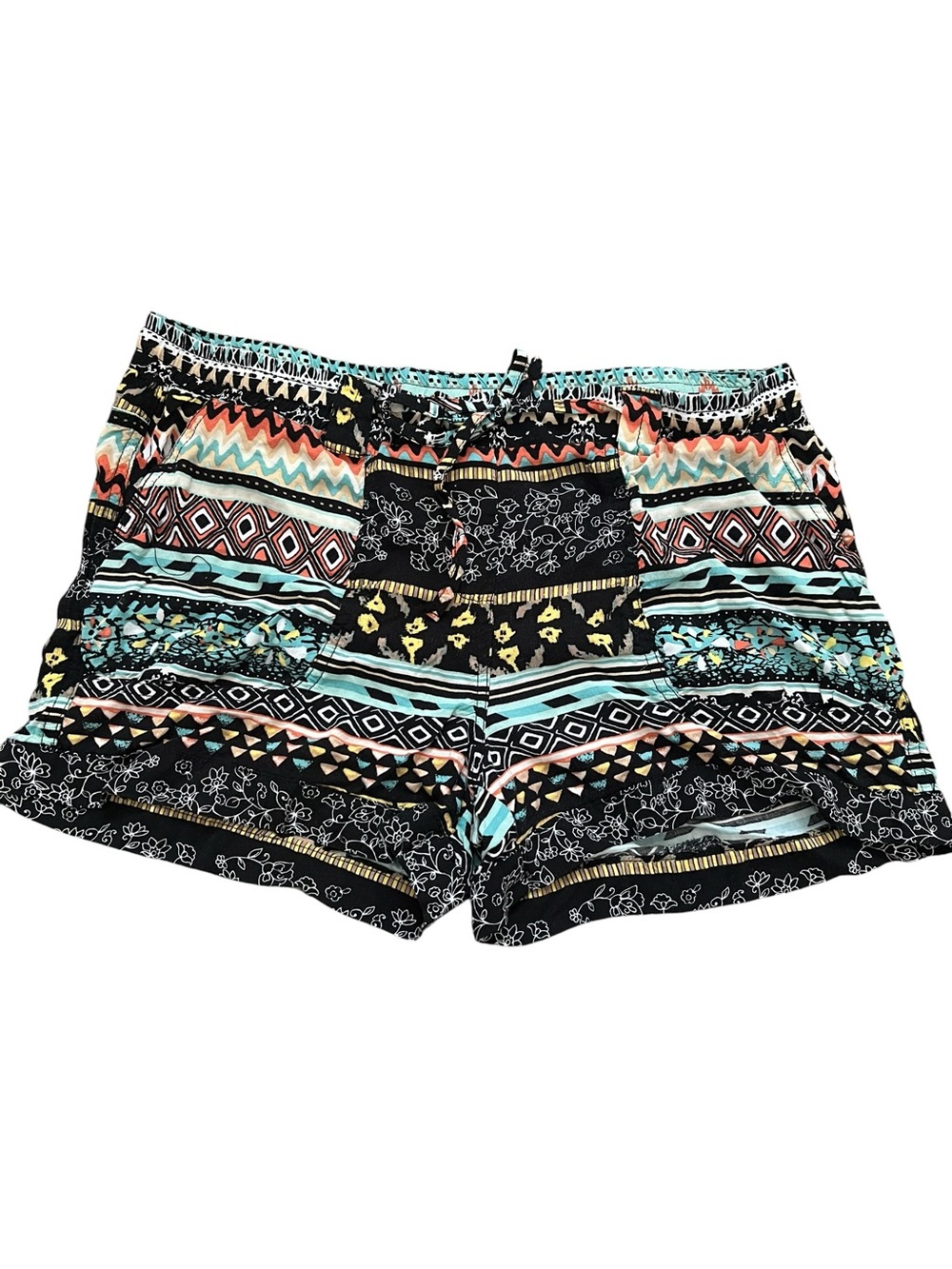 American Rag tribal print patterned shorts multicolored design size small